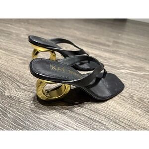 Kat Maconie Black Gold  YANA‎ SANDALS Size 5
